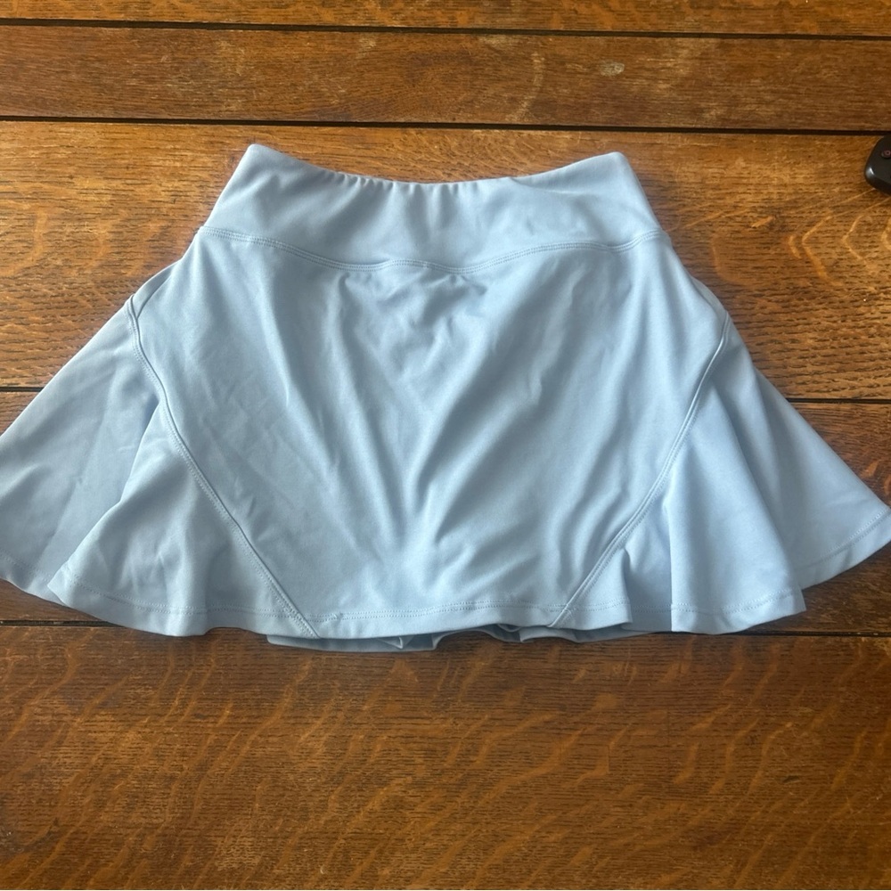 Light Blue Women’s Sport Skort with Flared Hem
